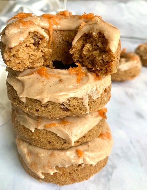 Soft Baked Carrot Cake Donuts