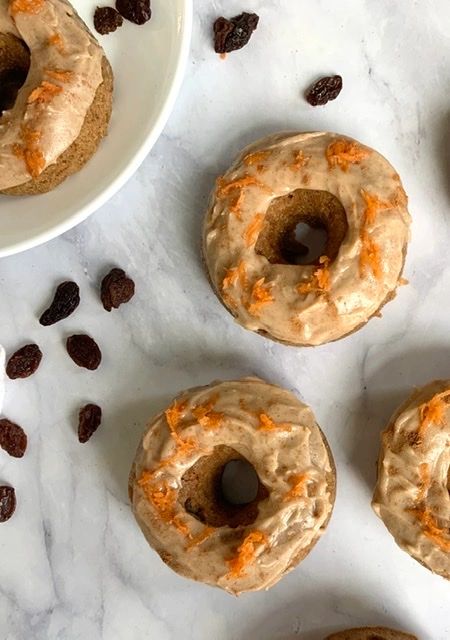 Soft Baked Carrot Cake Donuts