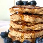 Vegan Fluffy Oat Flour Pancakes [GF, Oil-Free]