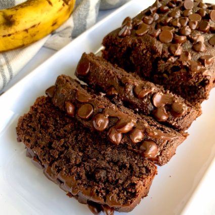 Vegan Double Chocolate Banana Bread [GF, Oil-Free]