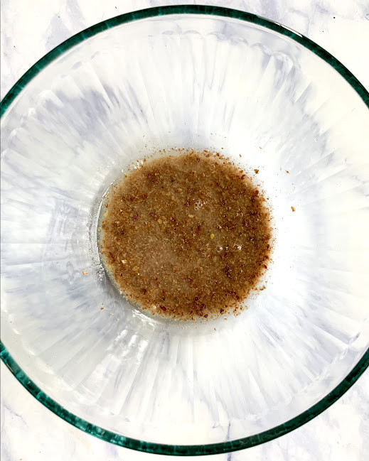 process image of a flax egg 