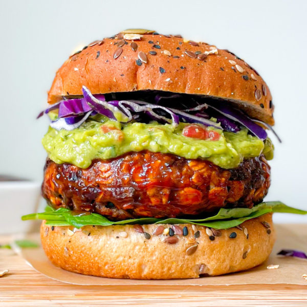 The Best Ever Vegan BBQ Veggie Burgers [GF] • Wholesome Crumbs